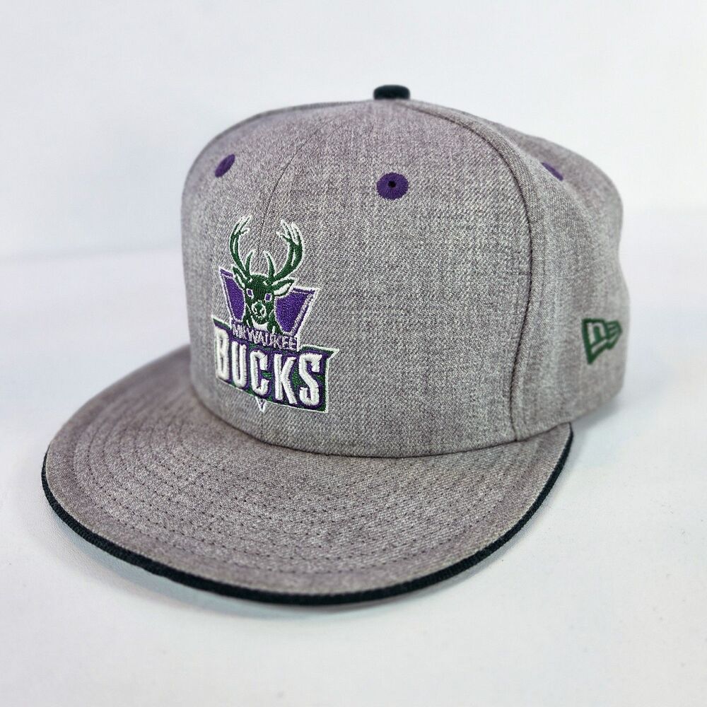 New Era 9FIFTY Milwaukee Bucks Hardwood Classics Snapback Hat Gray